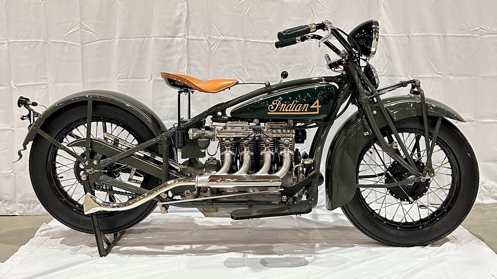 This 1940s Four-Cylinder Indian Motorcycle Was Such A Beast It