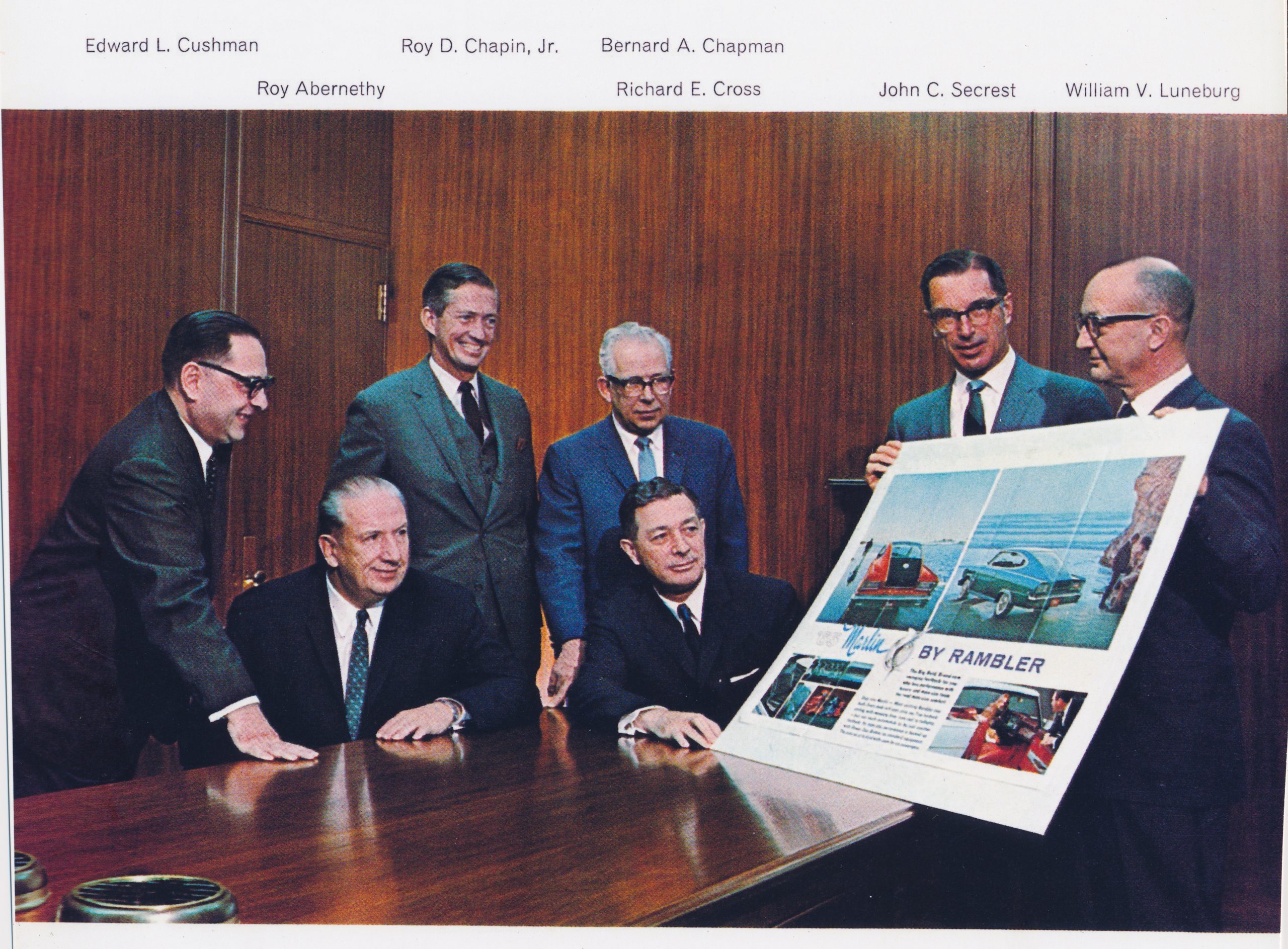 1965 Amc Executives Abernethy Chapin Luneburg Looking At Marlin