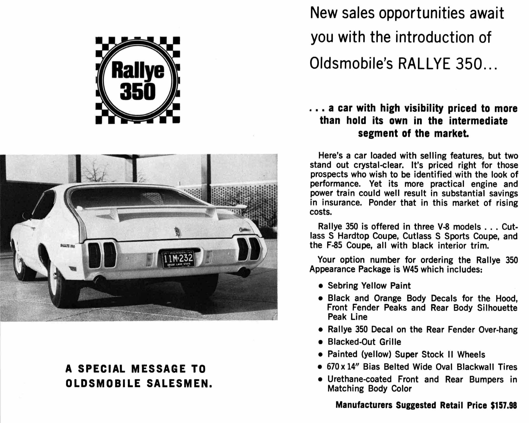 1970 Oldsmobile Rallye 350 Images 1