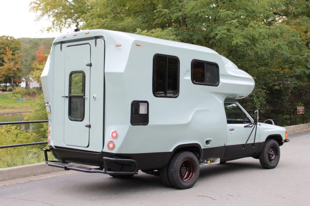 This Vintage Fiberglass Camper Is Like A Spaceship Bolted To A Toyota The Autopian