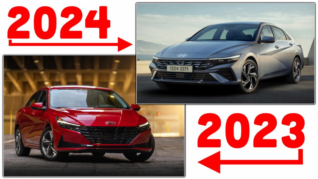 2024 Hyundai Elantra Facelift Comparison Topshot
