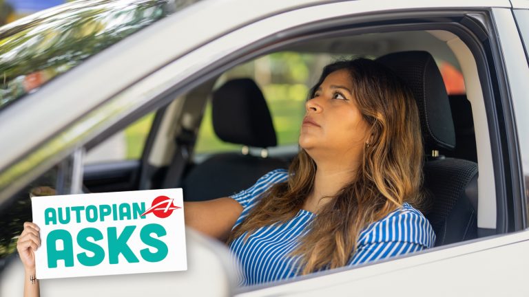Stressed Woman Driving