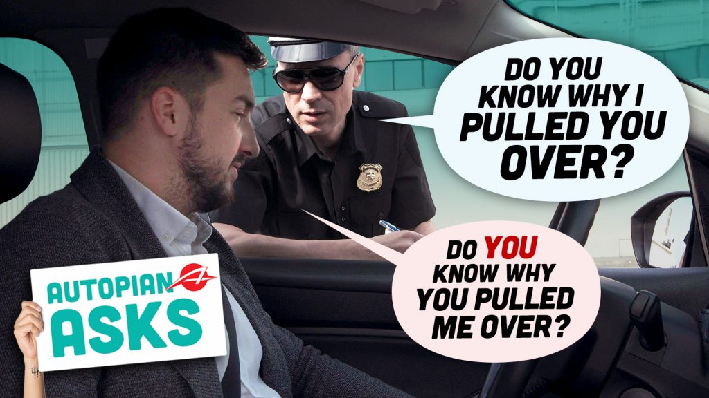 Policeman Stopping A Driver