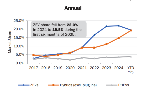 Annual Ca Ev Sales Grapht