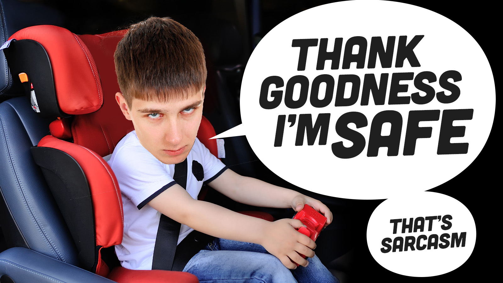 Curly Haired Child In The Car Seat