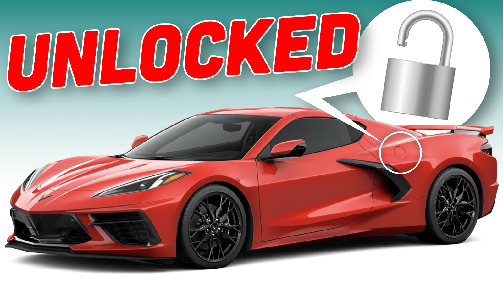 Corvette Unlocked Fuel Door