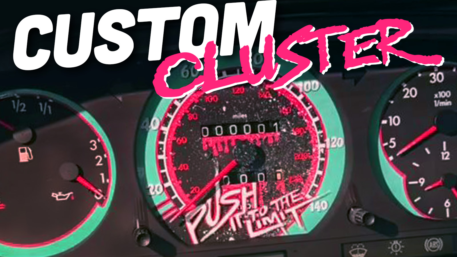 Custom Painted Gauge Cluster Ts
