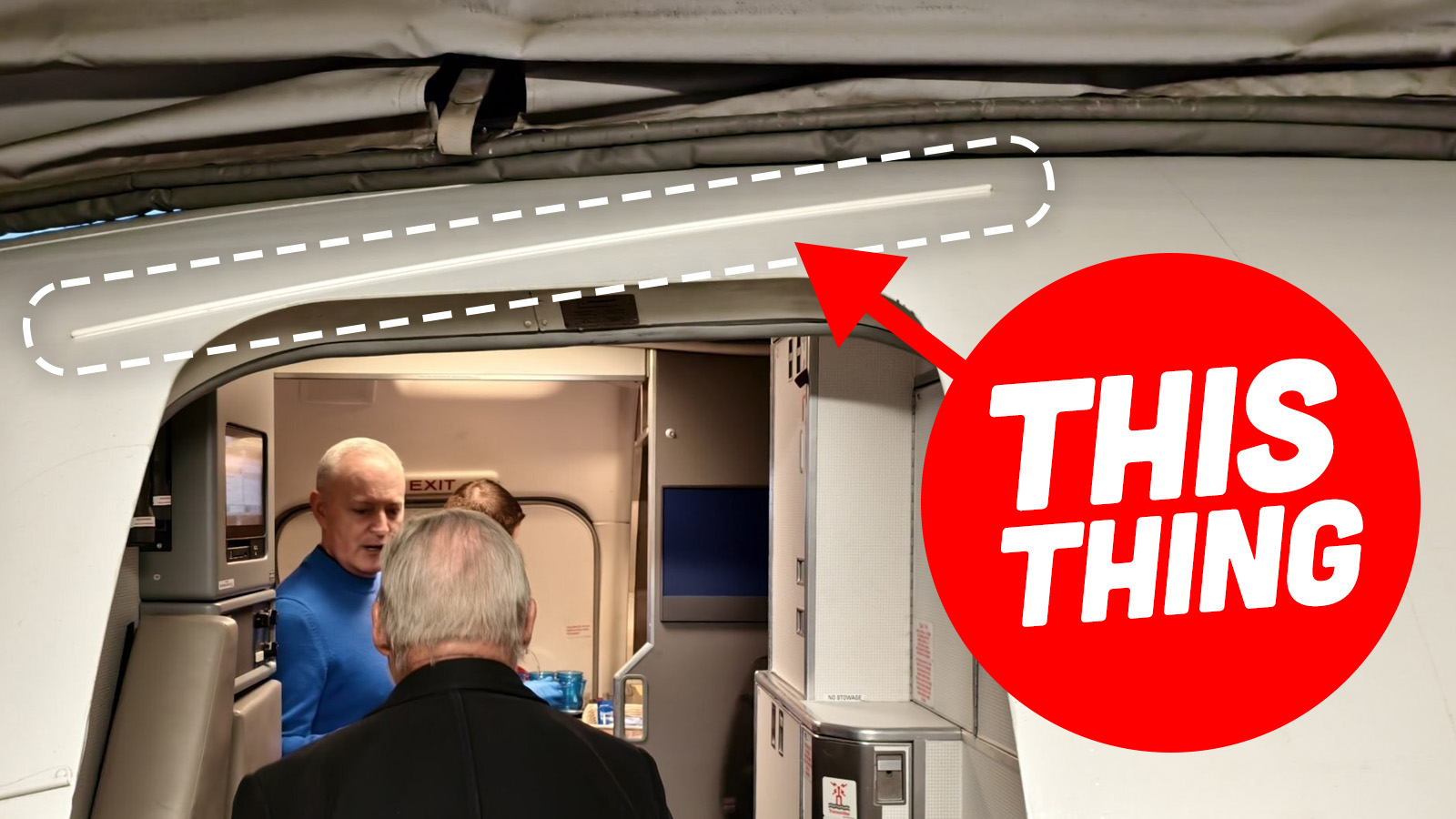 The Seemingly Random Tiny Ledges You See Above Airplane Doors Serve A Simpler Purpose Than You'd Think