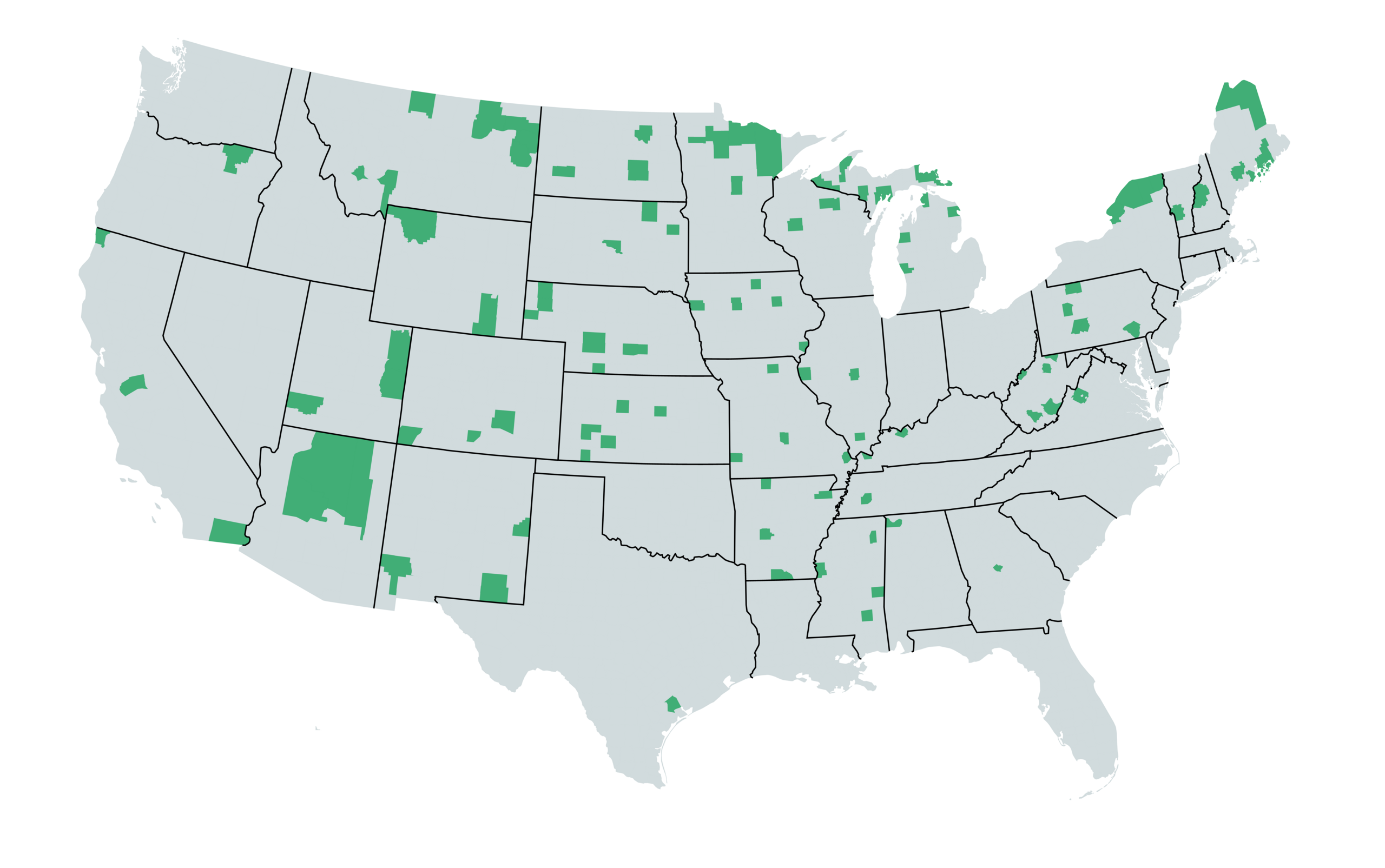 Essential Air Service Counties Lower48 (1)