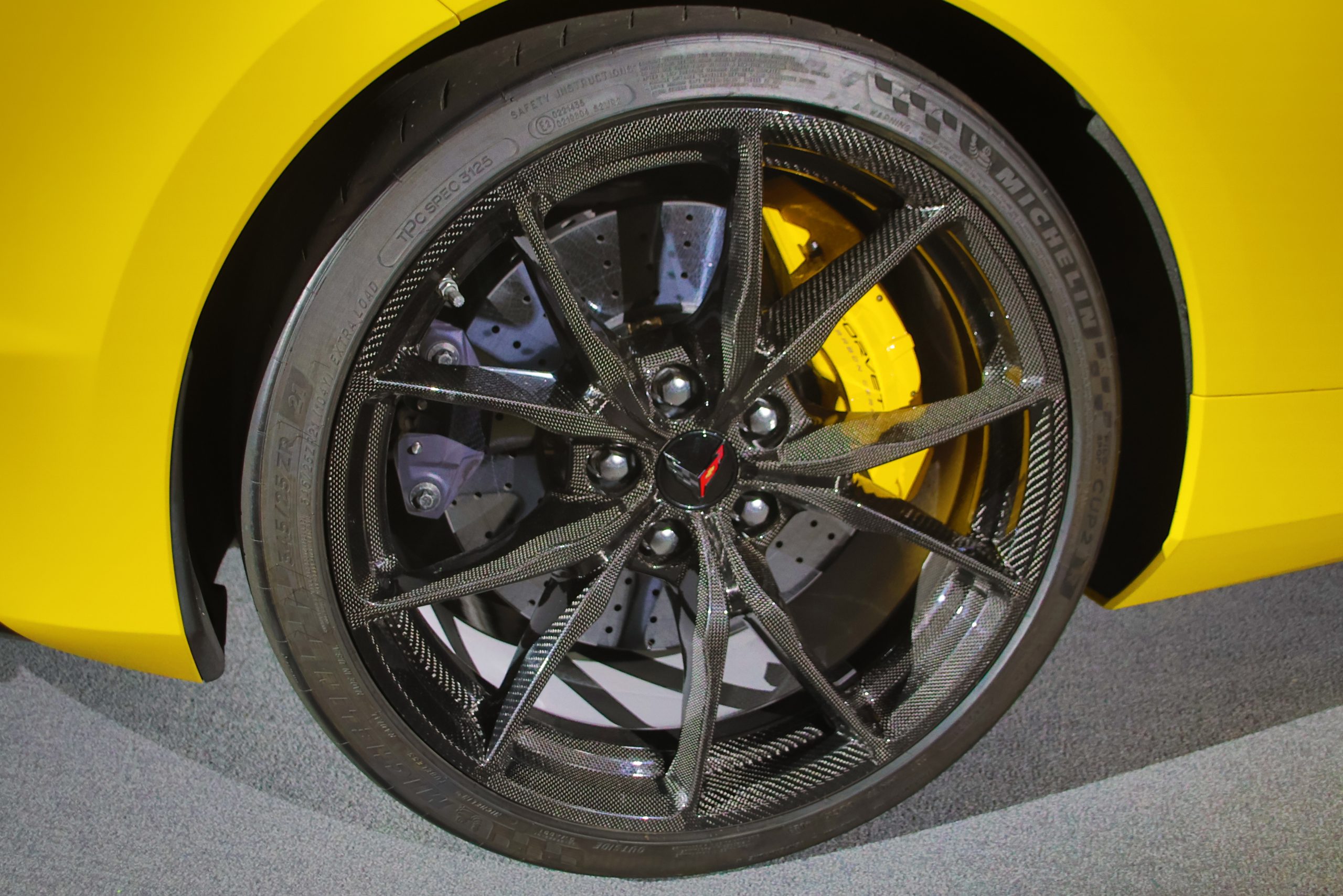 Carbon fiber wheels on the 2026 Chevrolet Corvette ZR1 with ZTK package