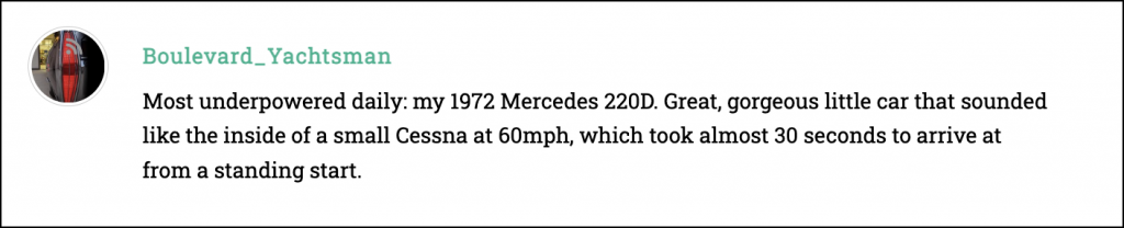 These Are The Most Miserably Underpowered Cars Autopian Readers Have ...