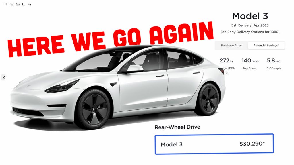 Model 3 Tesla Drop