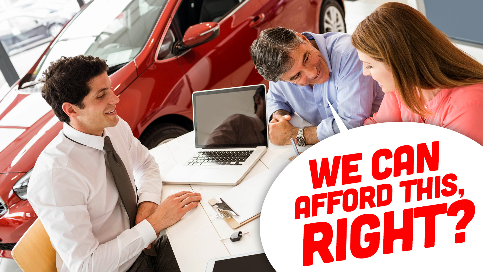 Customers Signing Some Important Documents At New Car Showroom