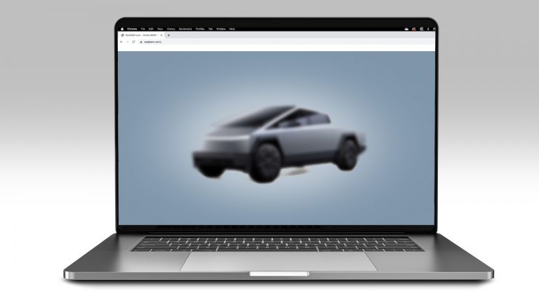 Laptop With Blank Screen Isolated On White Background, White Alu