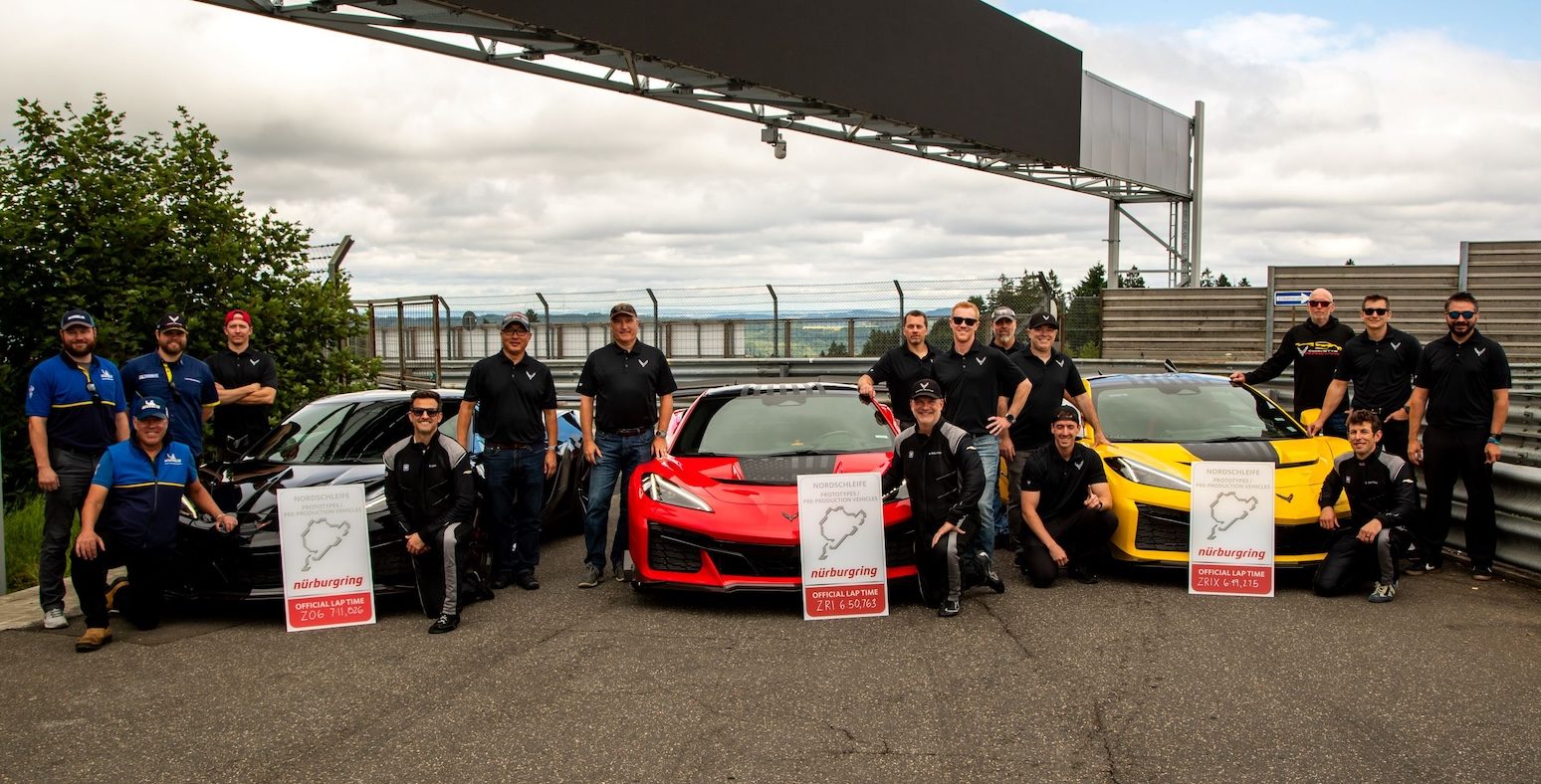Corvette Development Engineers And Engineers From Michelin Pictured With The Corvette Z06, Zr1 And Zr1x (pictured Left To Right).