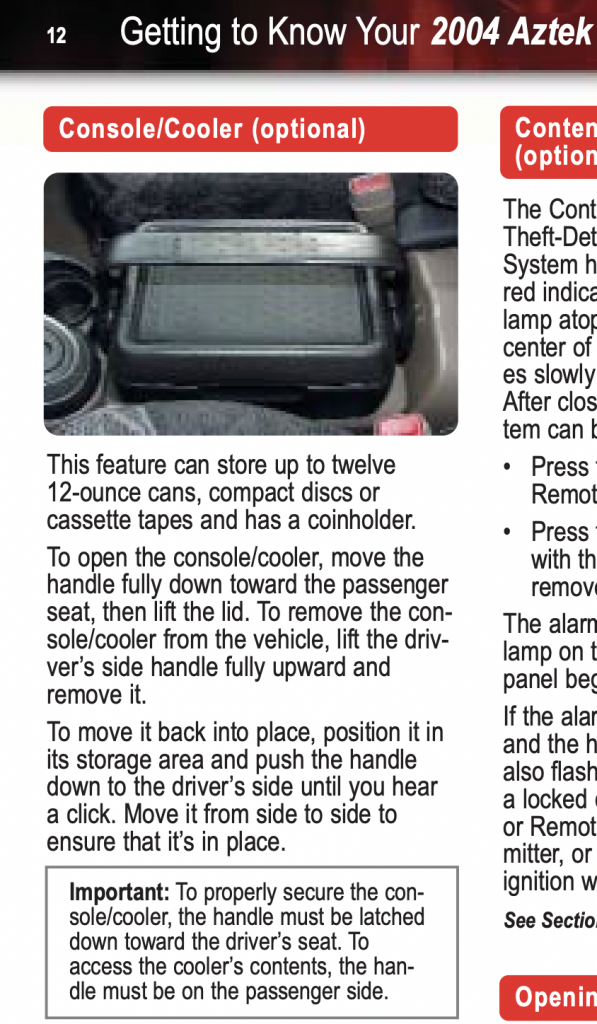 I Found A Coveted Pontiac Aztek Center Console/Cooler In A Junkyard