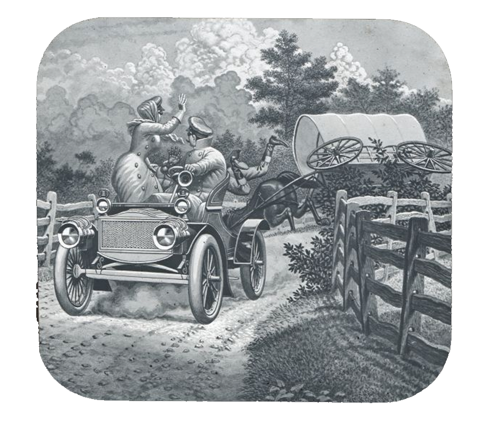 This 1906  Magic Lantern  Show May Be The First Car Movie - 76