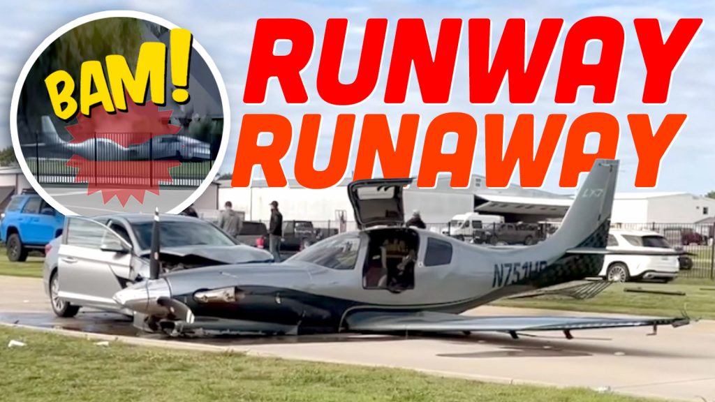 Plane Overshoots Runway Crashes Into Car Ts