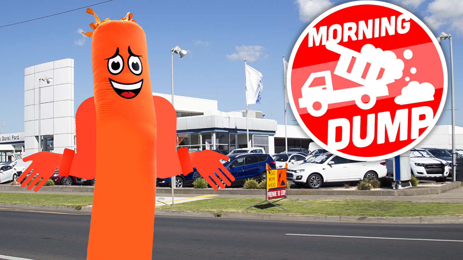 orange inflatable arm flailing tube man Orange Inflatable Arm Flailing Tube Man