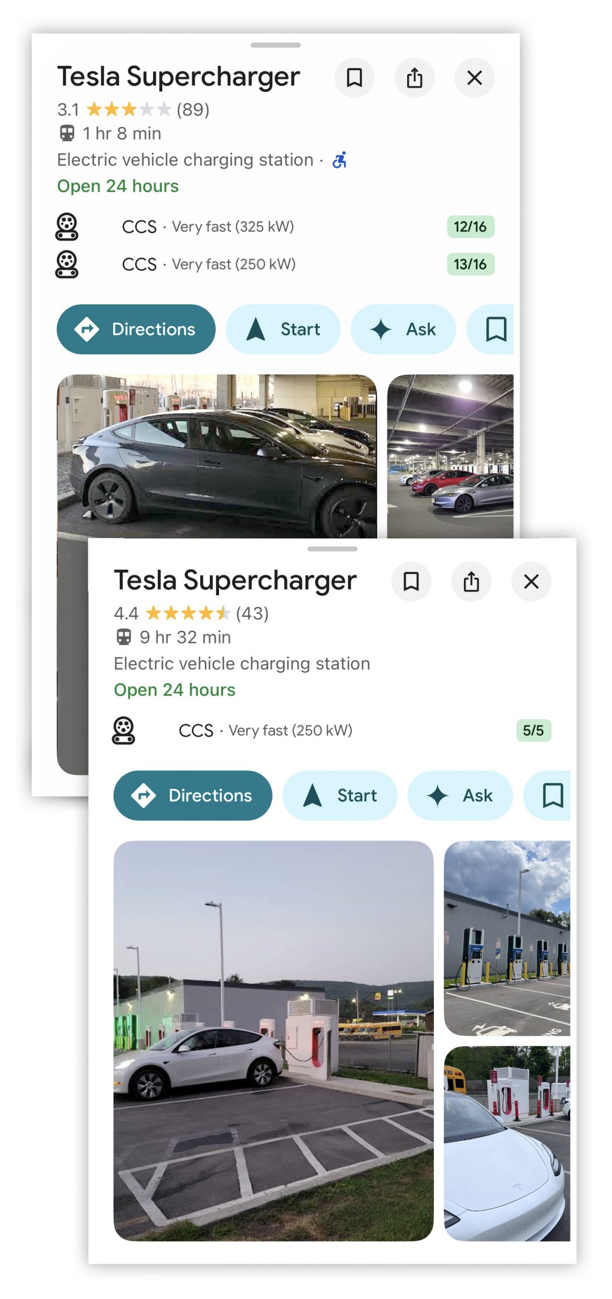 Tesla Chargers On Maps