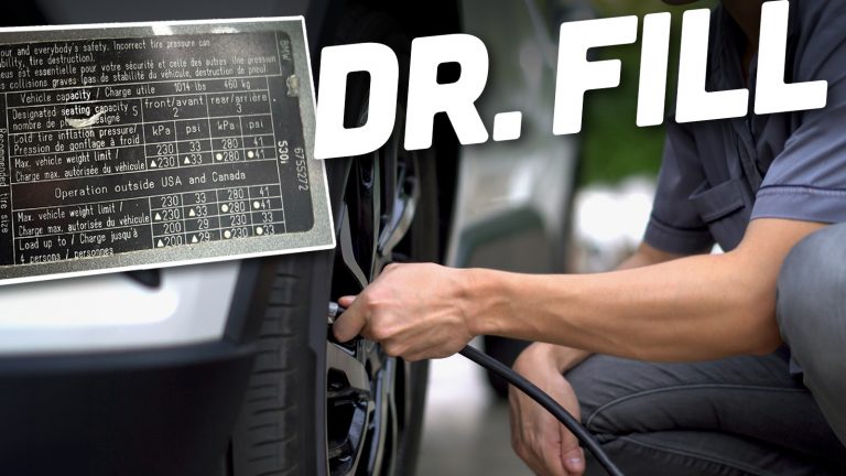 Man Filling Air In The Tires Of Car (inflating Tire)