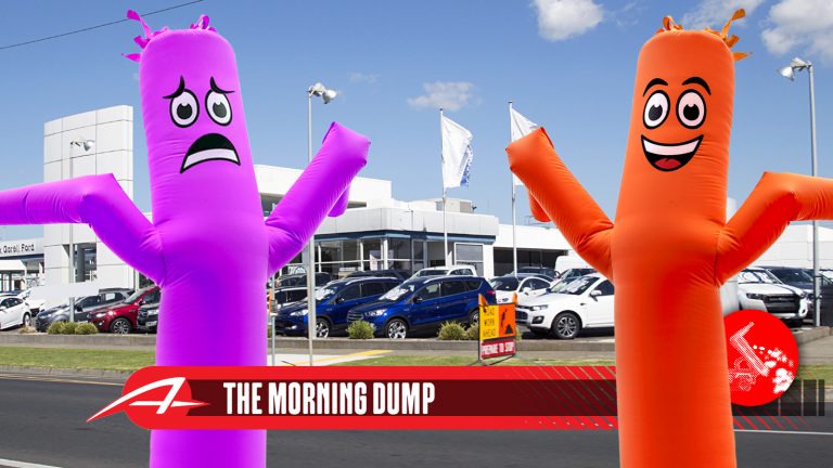 Orange Inflatable Arm Flailing Tube Man