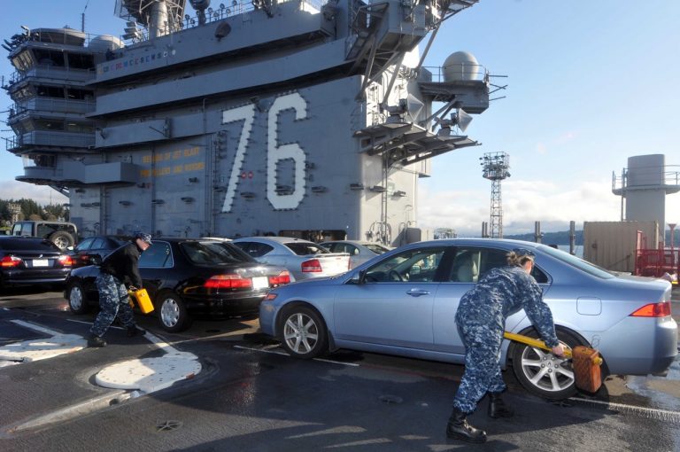 The Navy Turned This Aircraft Carrier Into A $5 Billion Car Transport ...