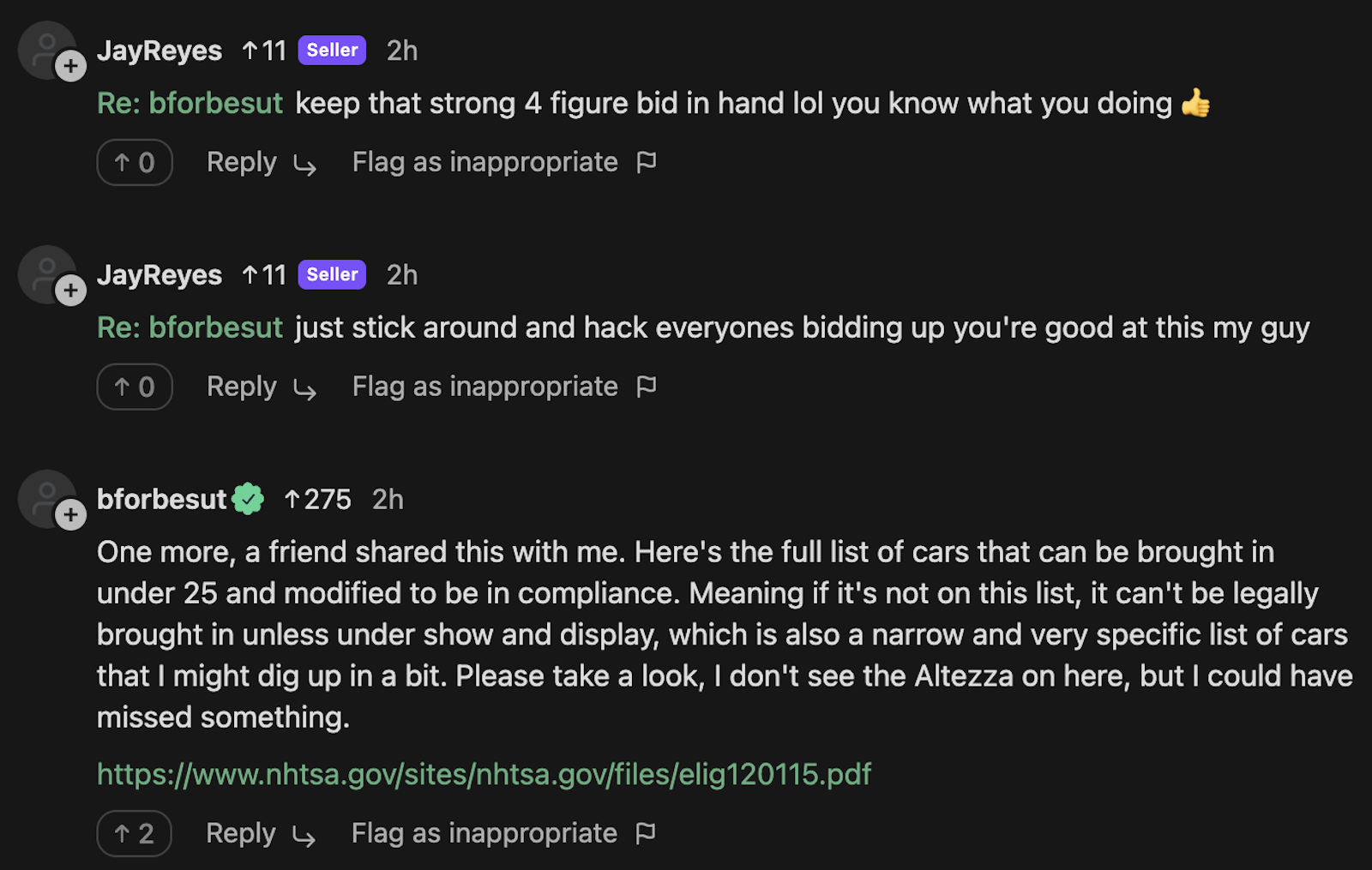 Altezza car Comments 3