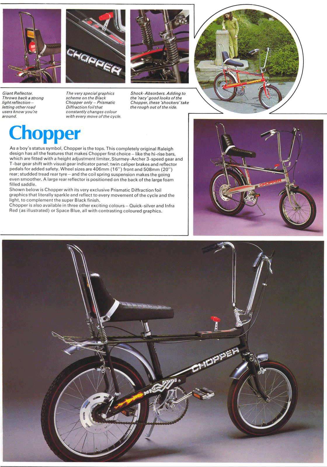 Raleigh best sale chopper neon