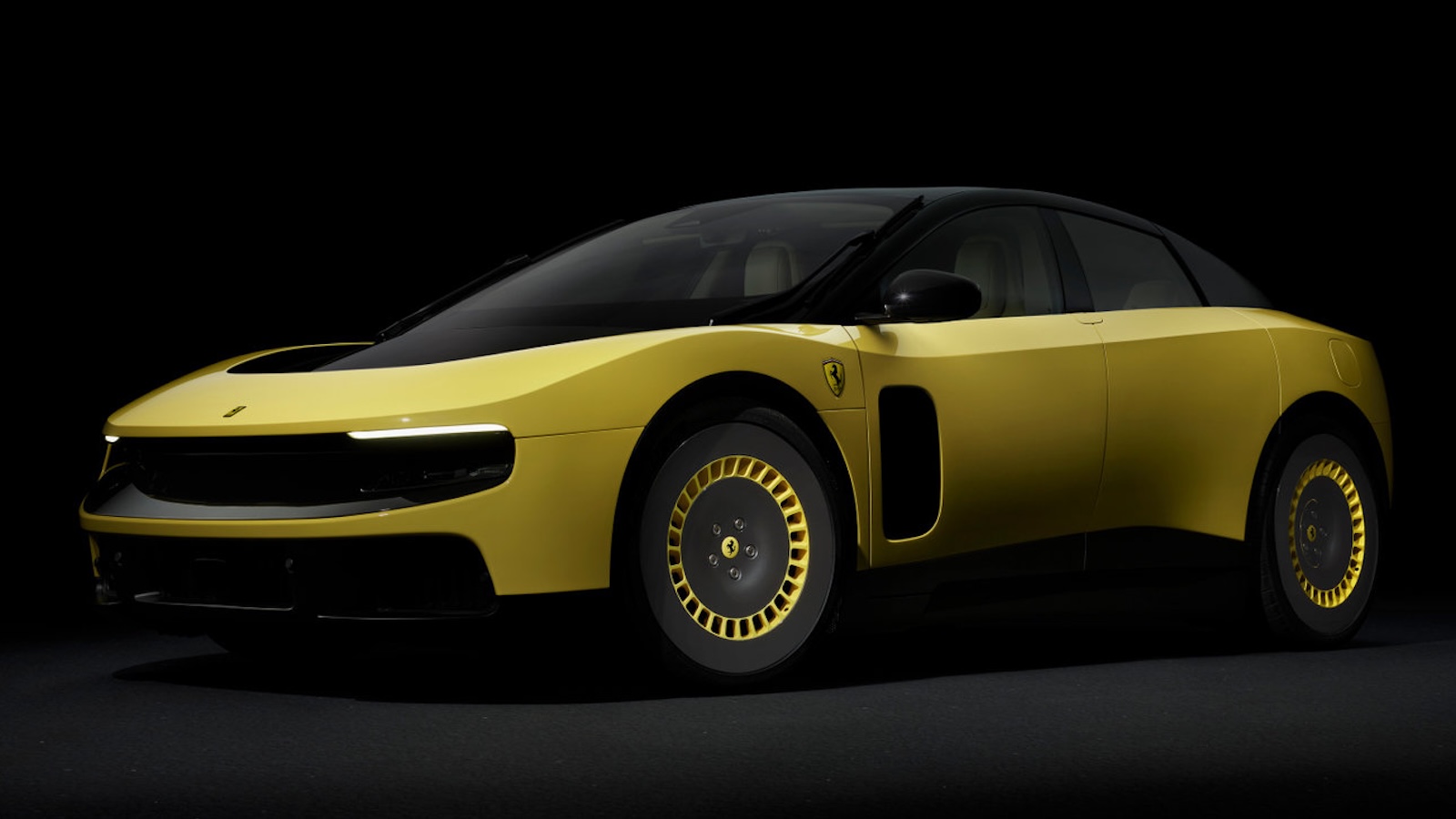 Ferrari Luce Left Front Three Quarters Yellow