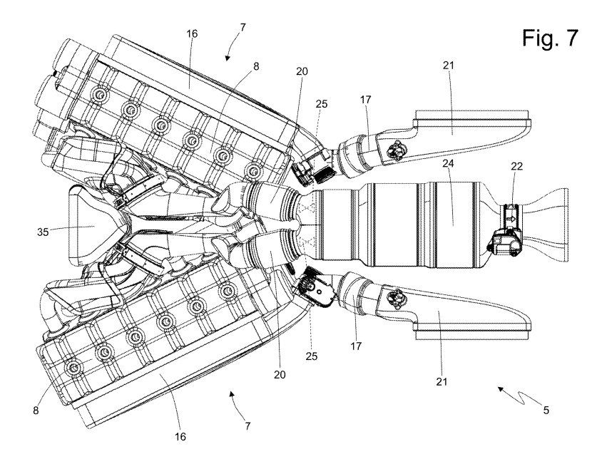 Ferrari Y Shaped Engine Patent 5