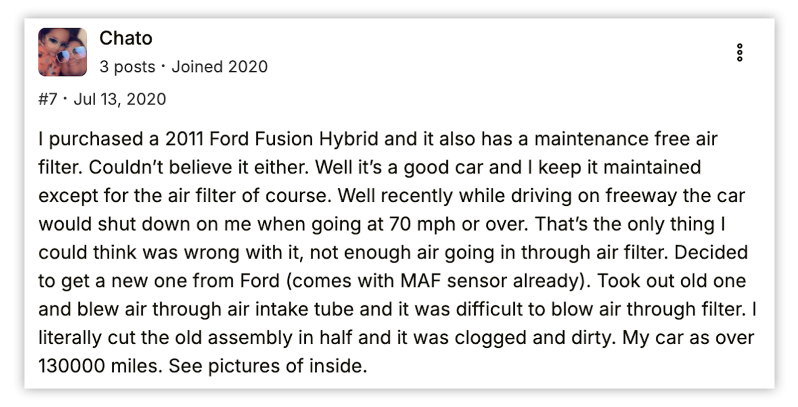 Fusion Hybrid Clogged Air Filter 2