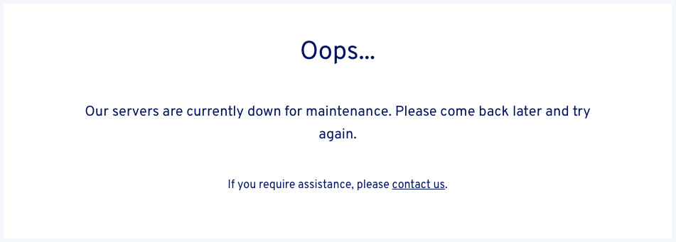 Gm Rewards Error Message Screen