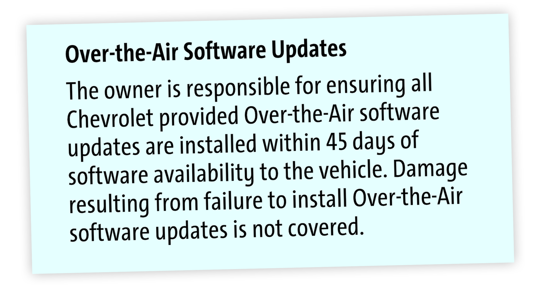 Gm Warranty Over The Air Updates X