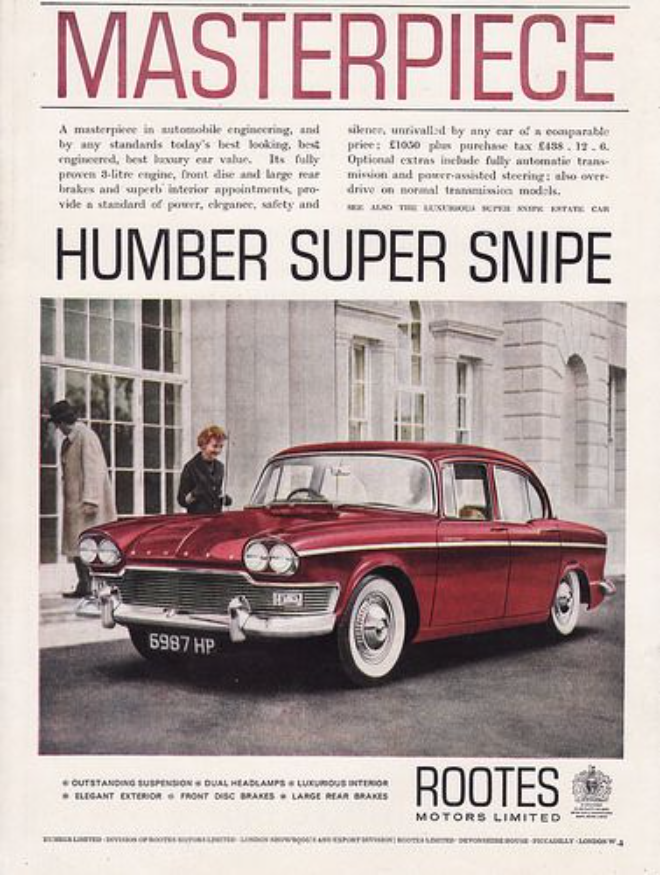 Humber Super Snipe Advertisement