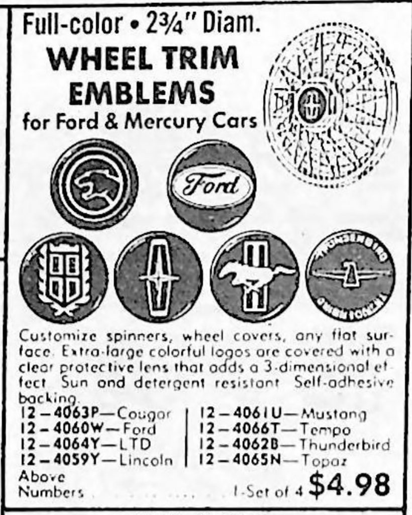 JC Whitney Used To Sell Knockoff Hubcaps With Weird Bootleg Brand Names ...