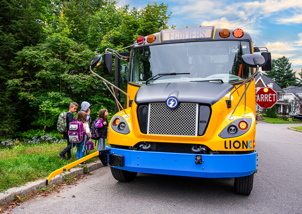 Lion Bus Stopped