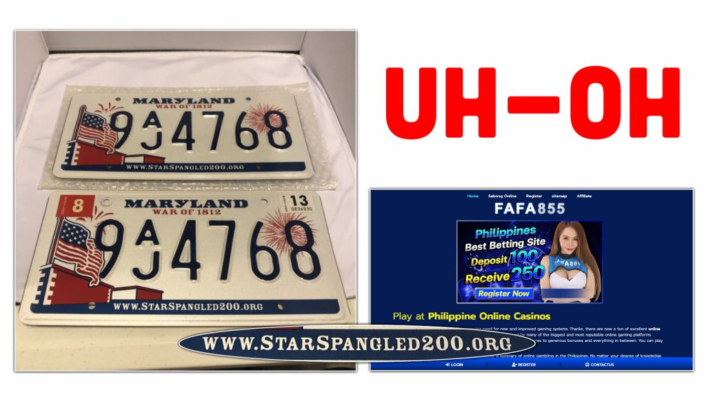 Maryland License Plates Topshot