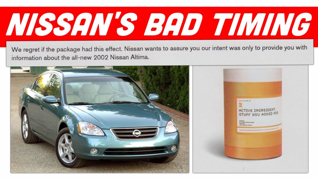 Nissan Altima Anthrax Mail Timing Topshot