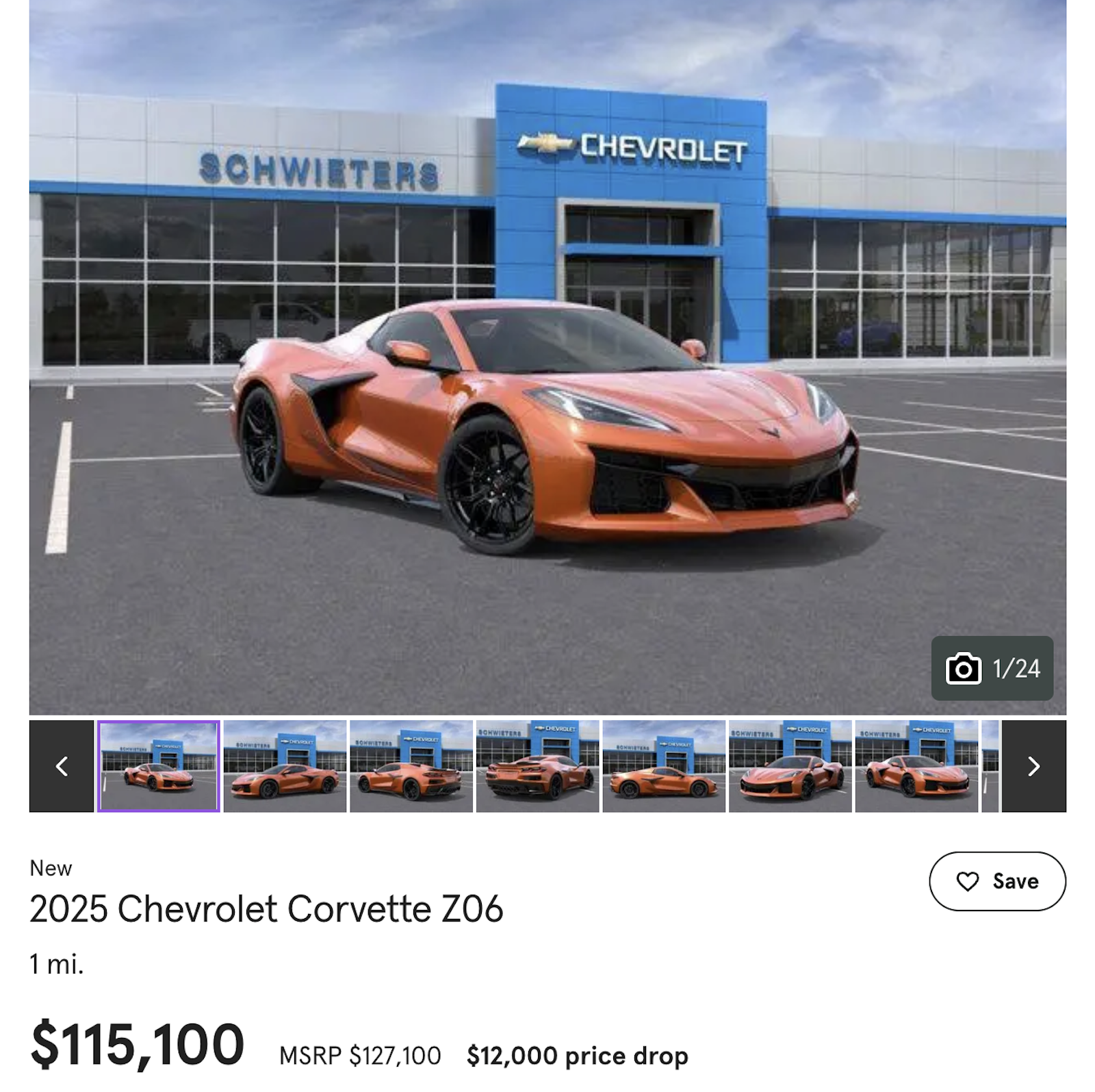 Orange Corvette Z06 Discount