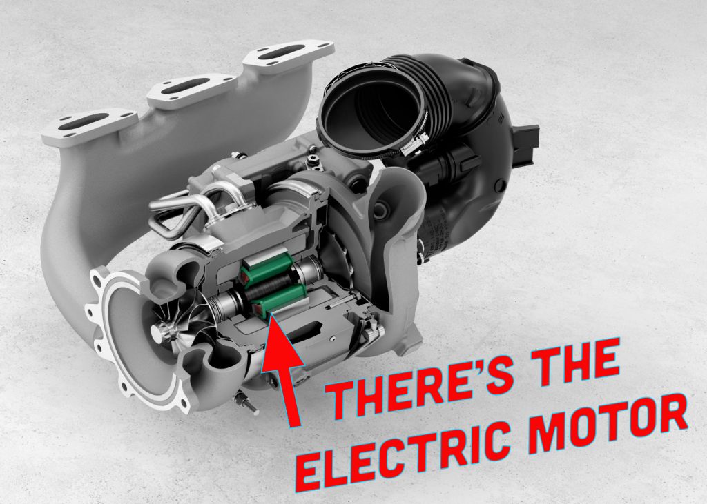 Porsche Electric Turbocharger Cutaway