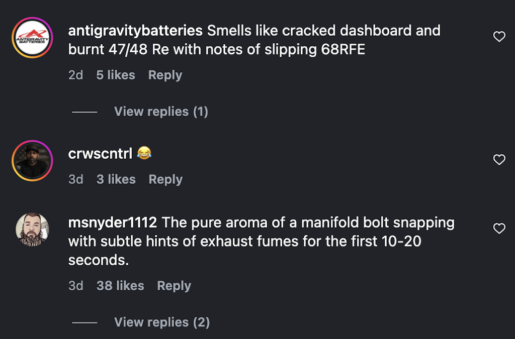 Ram Cologne Comments