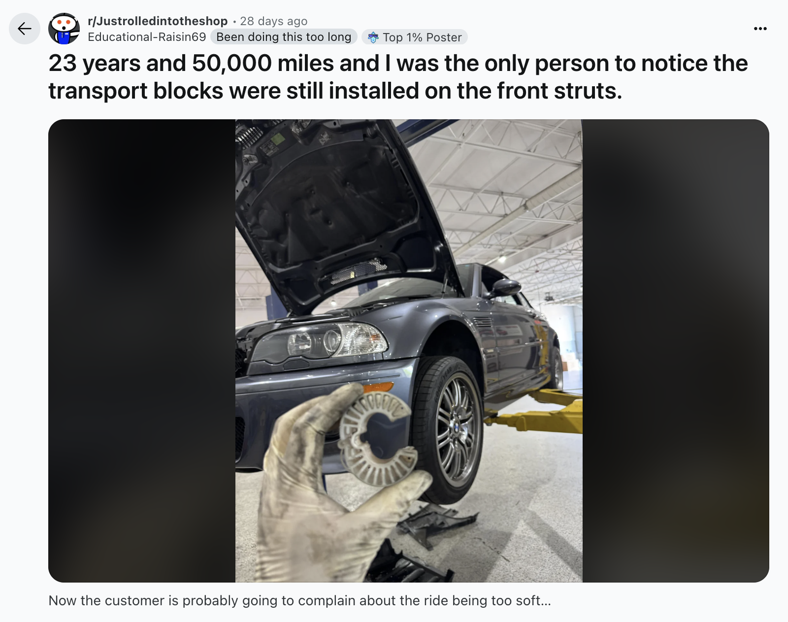 Reddit E46 M3 Transport Blocks