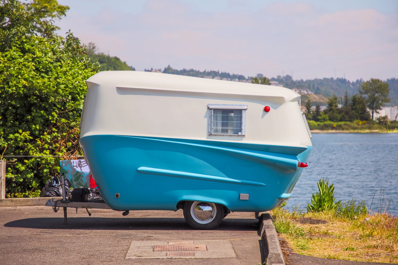 This Beautiful Fiberglass Camper Is Like A 1950s Cadillac Turned Into