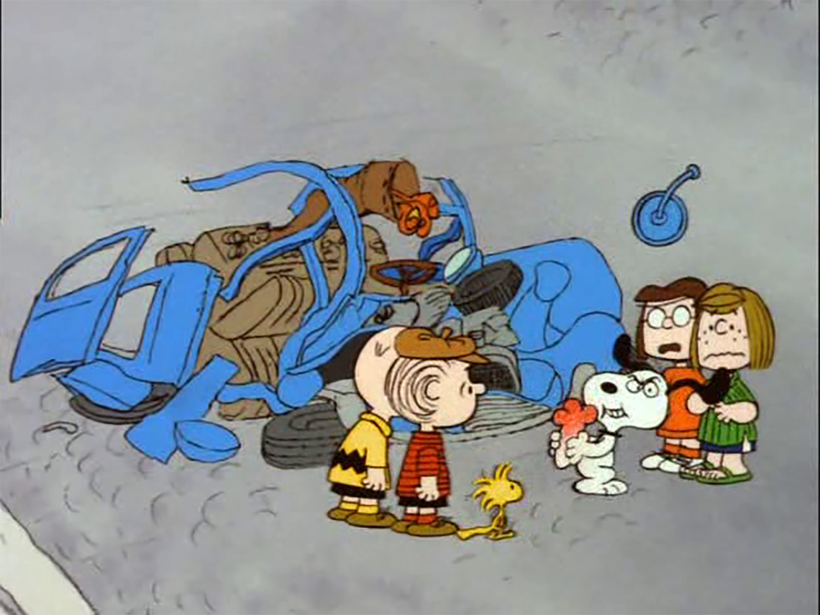 Snoopy 2cv Wreck