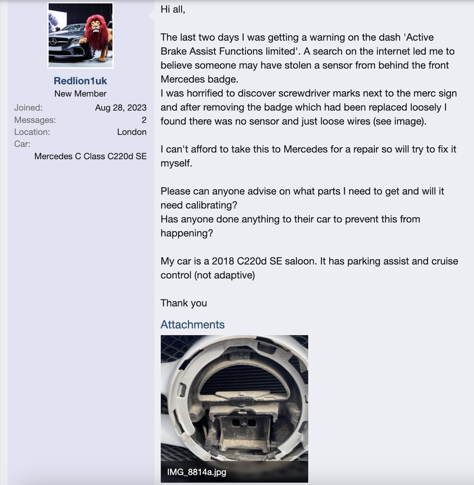 Stolen C Class Radar Unit