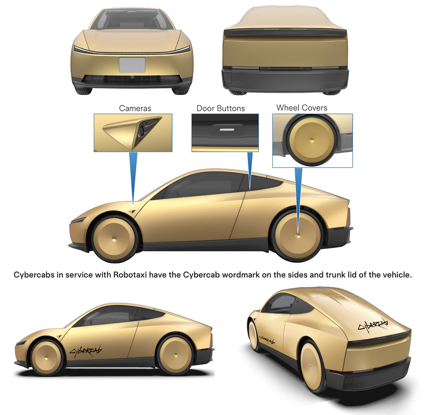 Tesla Cybercab Multiview