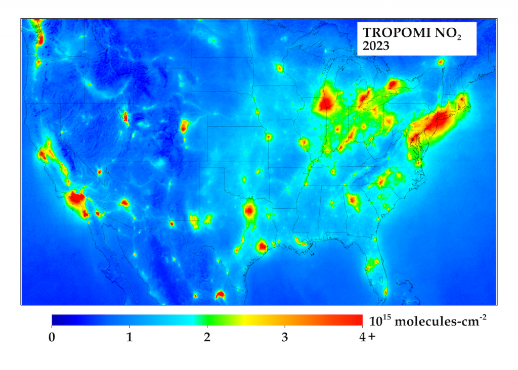 Tropomi Data Raw Map