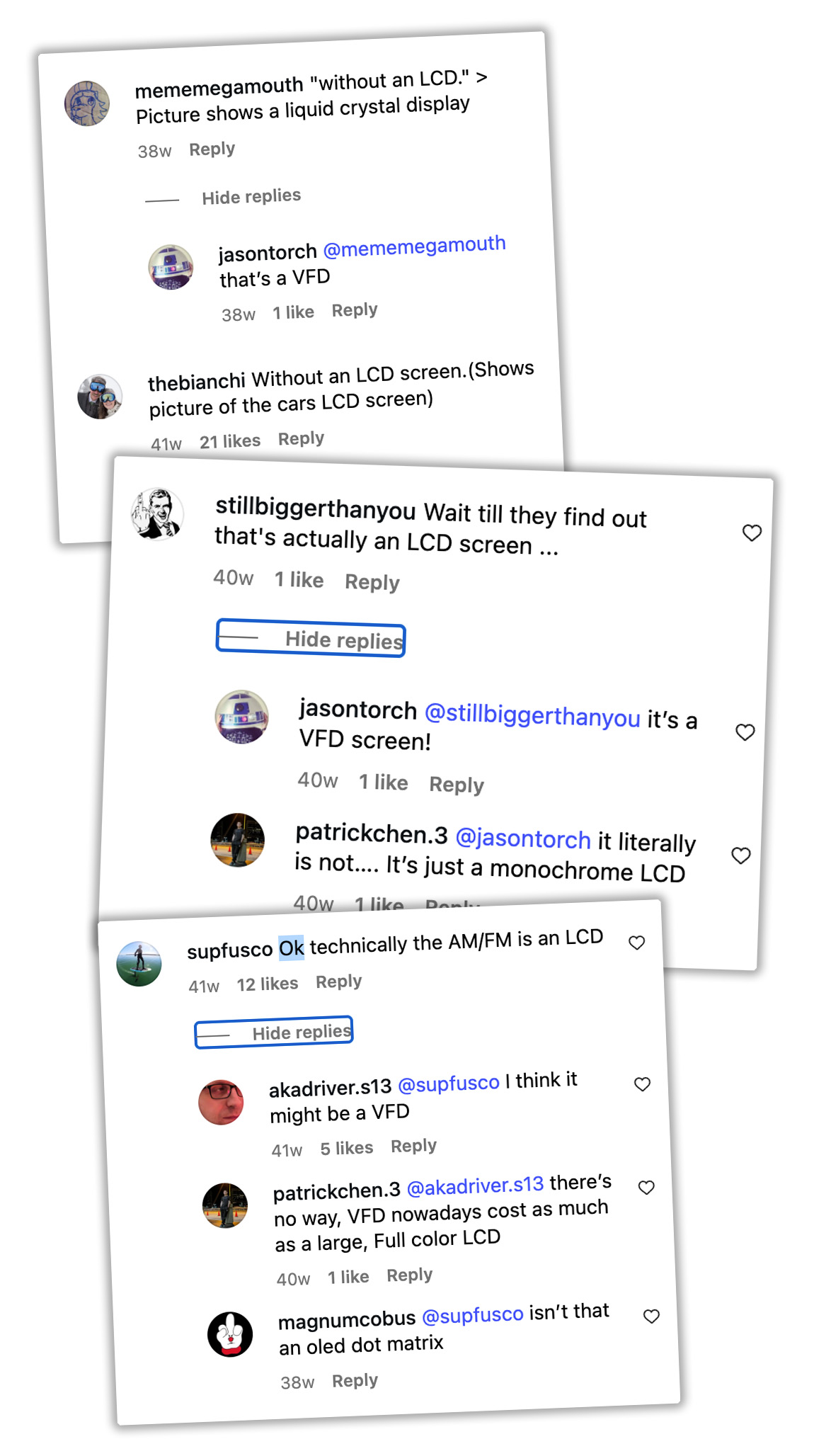 Vfd Comments