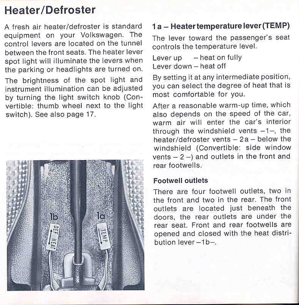 Vw T1 Heatercontrols